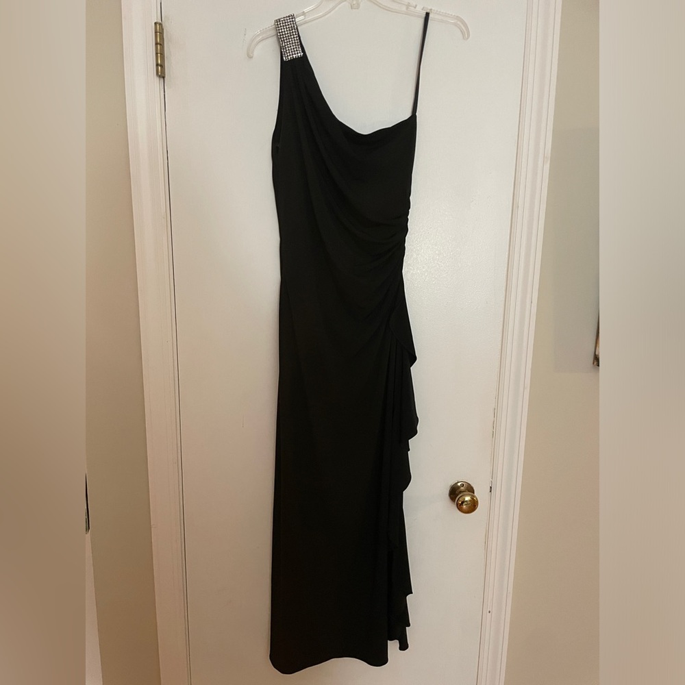 Like new, Betsy & Adam One-Shoulder Evening Gown